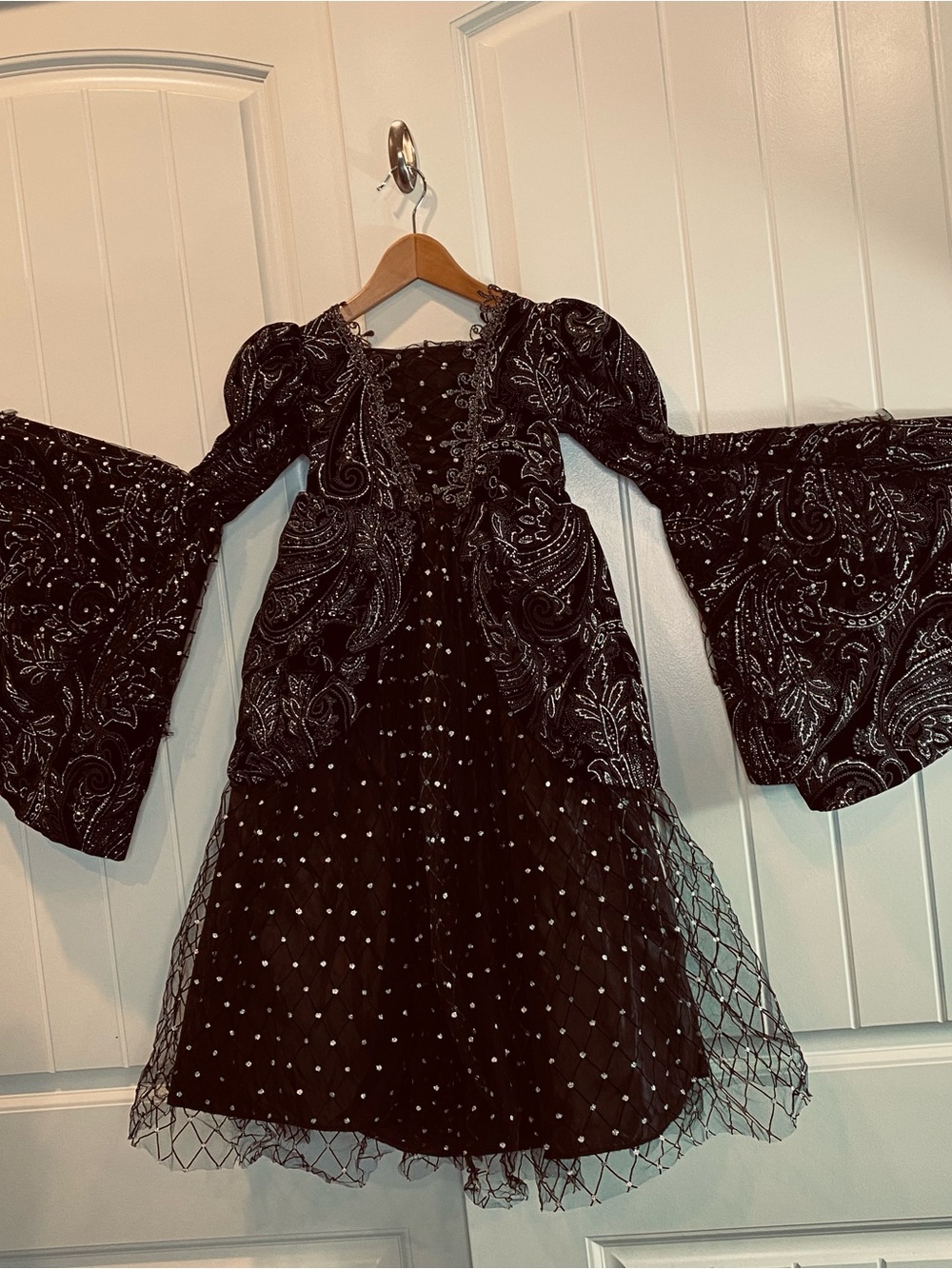 Chasing Fireflies Black and Silver Gothic Princess Dress